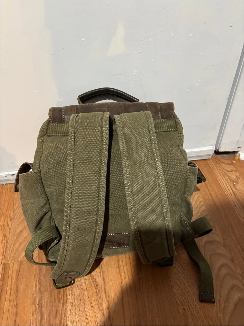 Cargoit canvas backpack army green/brown